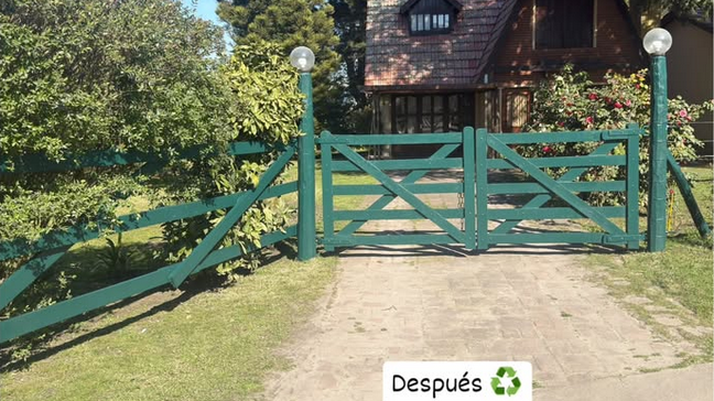 Después: Cerco y tranquera de madera